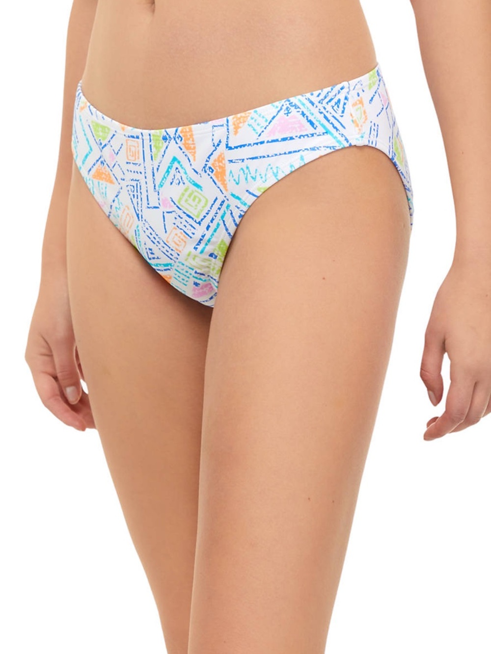 Cabana by Crown & Ivy size xl white multi printed swim bottoms new with tags
